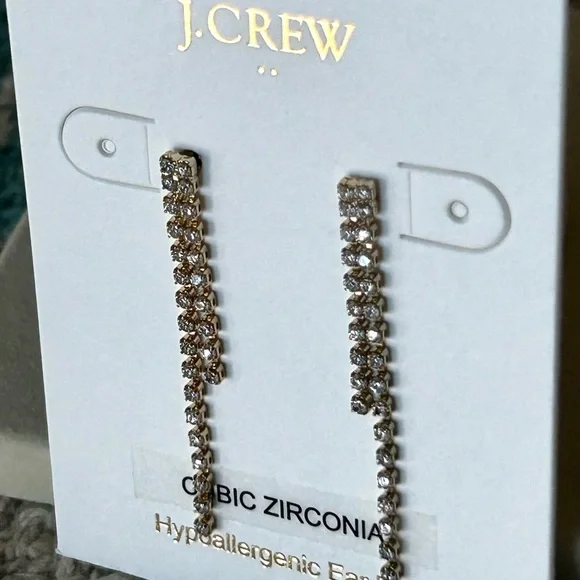 🌸J. Crew Dainty Tennis Drop Earrings - Picture 2 of 6